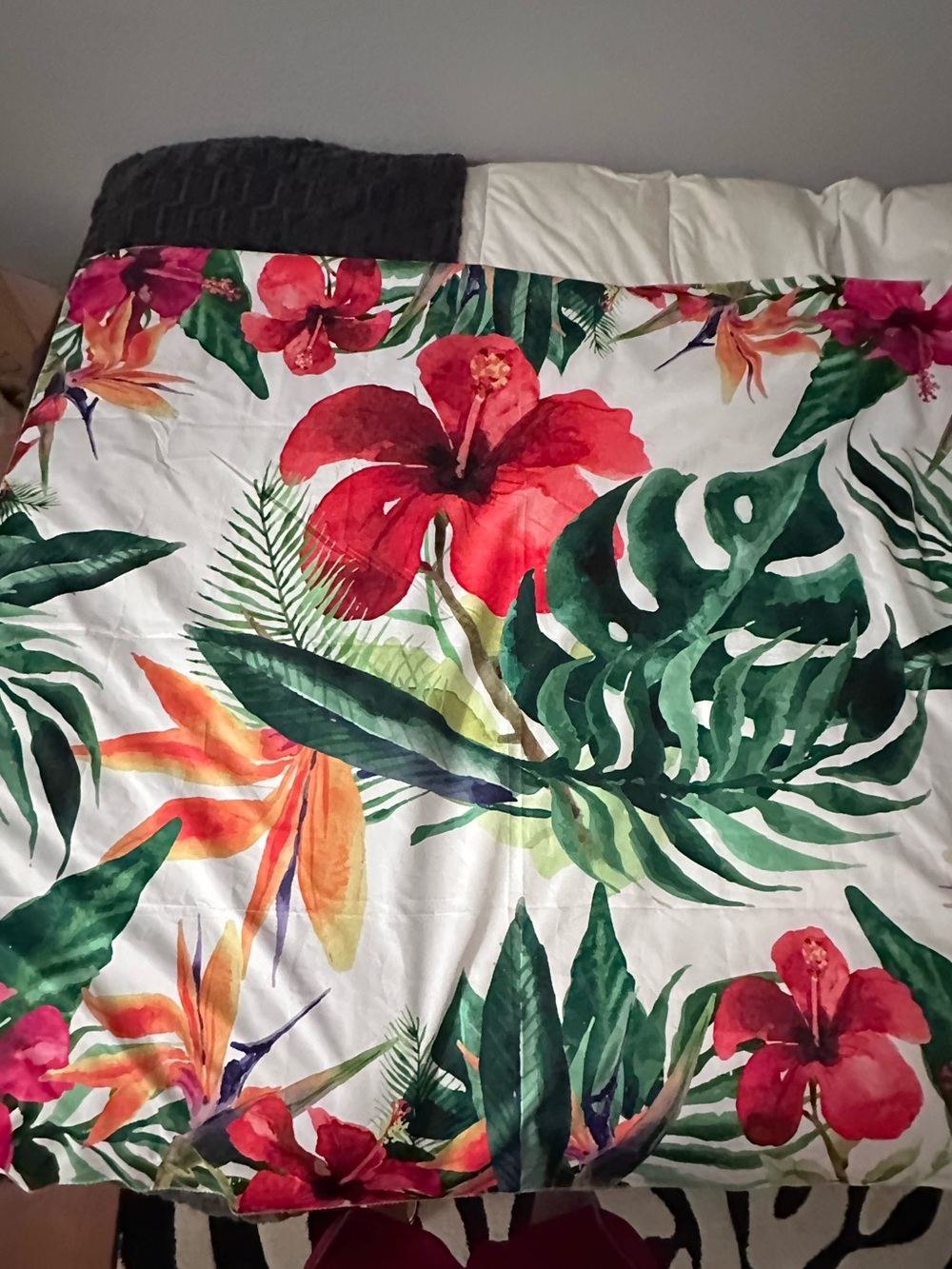 Floral tropical tapestry banner college dorm room